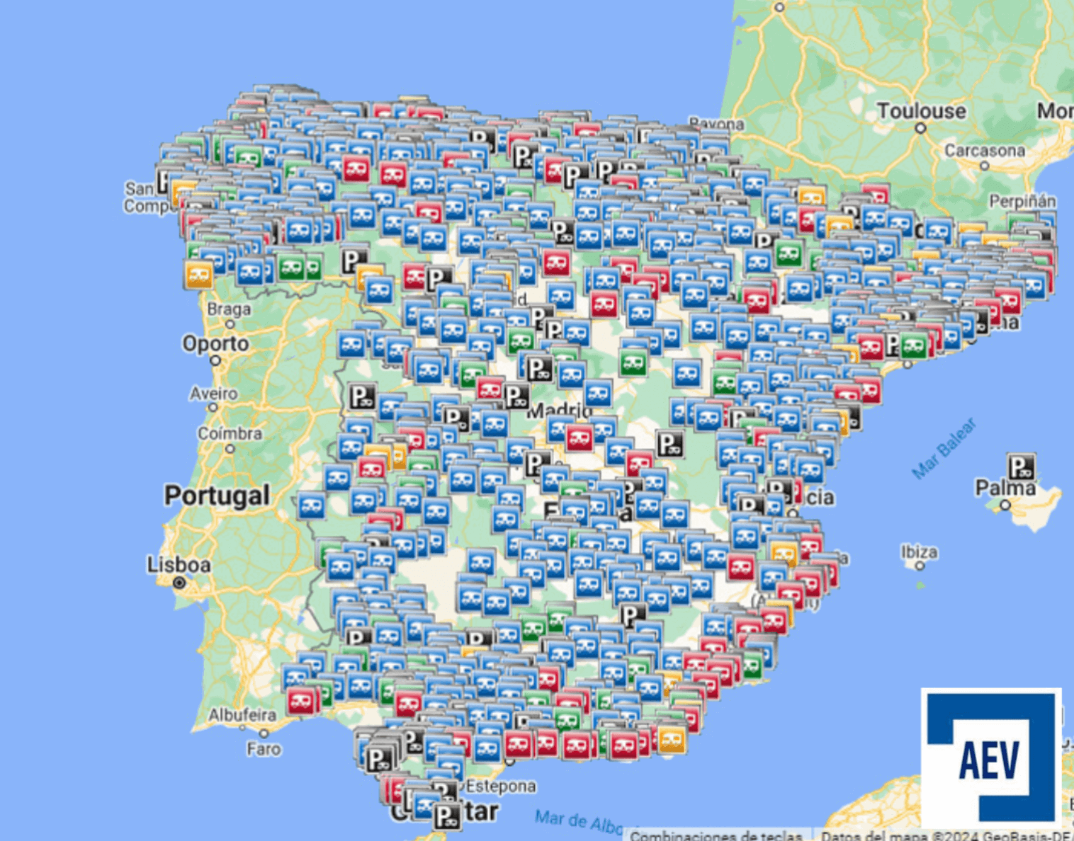 aparcar con una autocaravana si viajo por España
