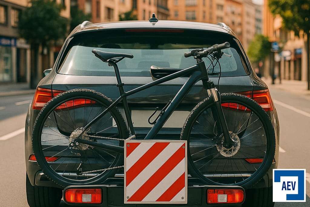Placa V20 en vehículos que transportan cargas que sobresalen
