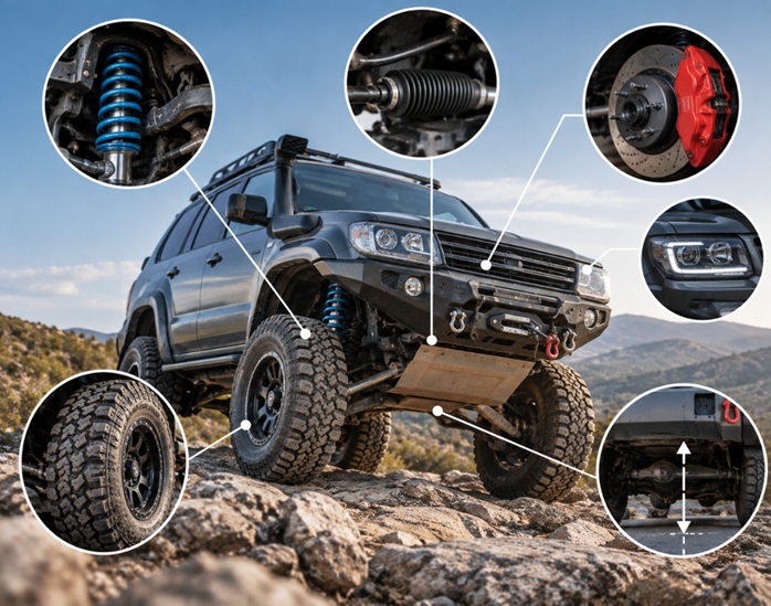 suspensión de tu 4x4